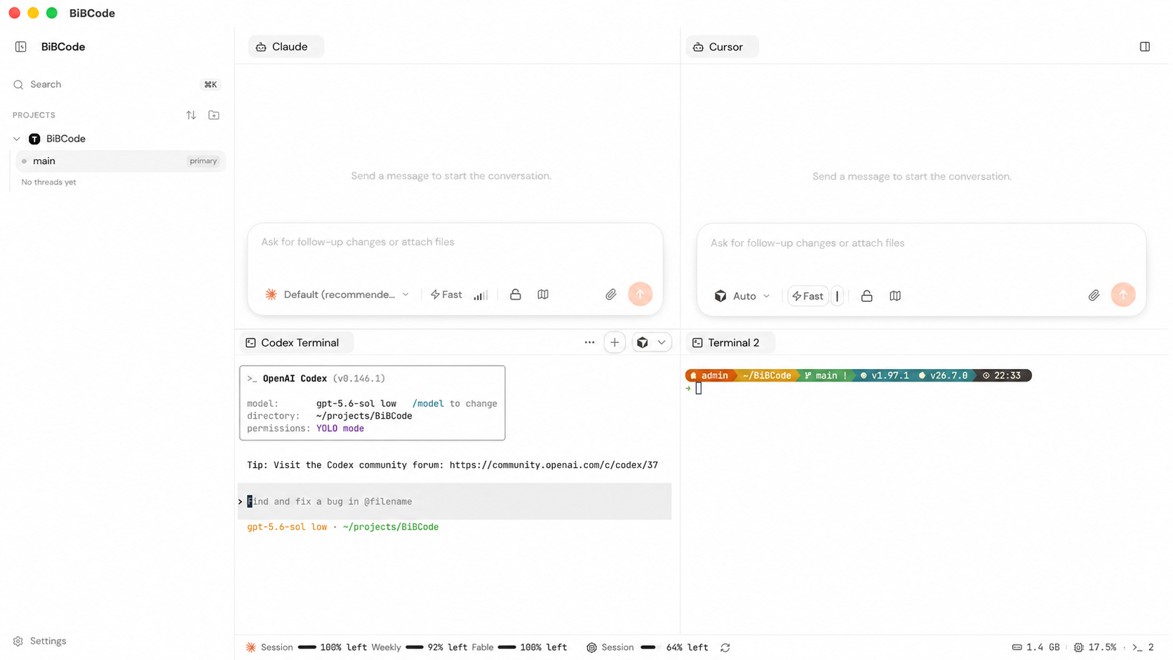 BibCode coordinating three coding agents and combining their results
